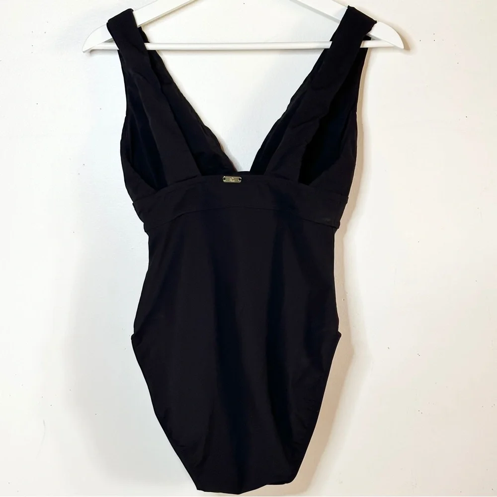 Lauren Ralph Lauren Beach Club Solids Black One Piece 4 /XS - Picture 5 of 10